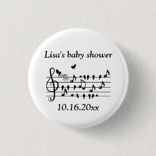 Bóton Redondo 2.54cm aves adoráveis, esperando um acréscimo à família