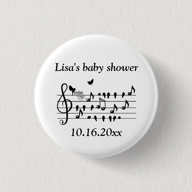 Bóton Redondo 2.54cm aves adoráveis, esperando um acréscimo à família (Frente)