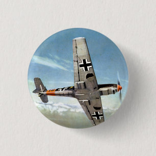 Bóton Redondo 2.54cm Aviões de WWII ME-109 em vôo