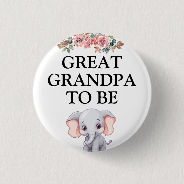 Bóton Redondo 2.54cm Avô do Excelente Elefante para Ser (Frente)