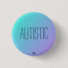 Bóton Redondo 2.54cm Azul 'Autista' - Autismo Roxo/ Neurodiversidade
