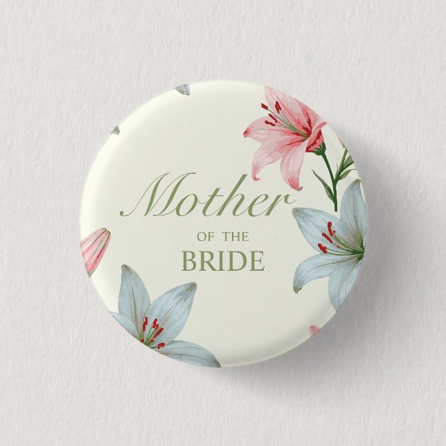 Bóton Redondo 2.54cm Azure Bloom (Frente)