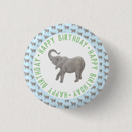 Bóton Redondo 2.54cm Baby Elephant Light Birday