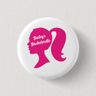 Bóton Redondo 2.54cm Bachelorette Rosa do Partido