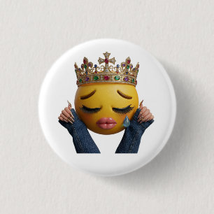 Bóton Redondo 2.54cm Balão de Festa com Emoji Chorando Sassy - Aniversá