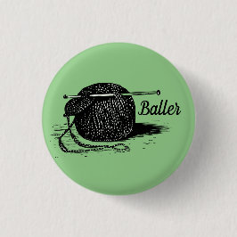 Bóton Redondo 2.54cm Baller com Yarn