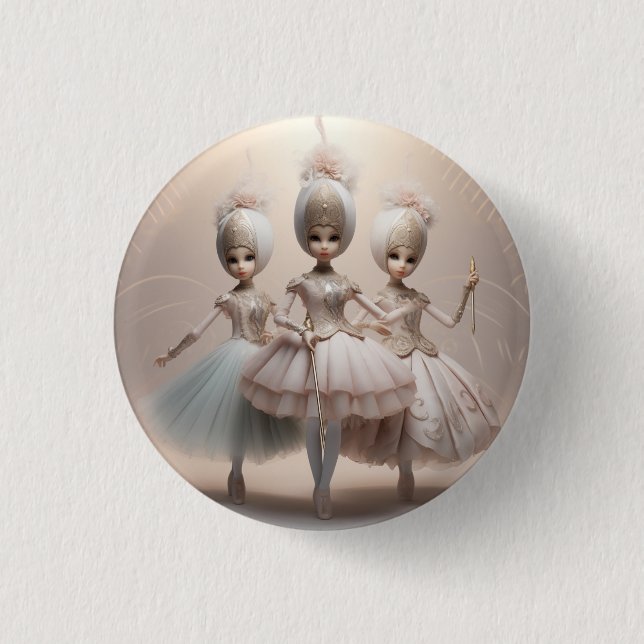 Bóton Redondo 2.54cm Ballet do Quebra-Nozes Moda-Dançarinos Árabes (Frente)