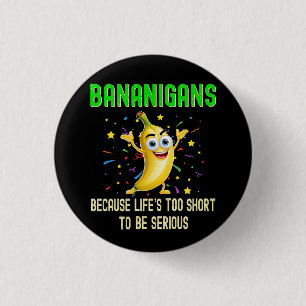 Bóton Redondo 2.54cm Bananiganos, Acessórios Motivacionais, Bananas De