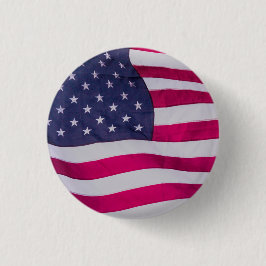 Bóton Redondo 2.54cm Bandeira Americana