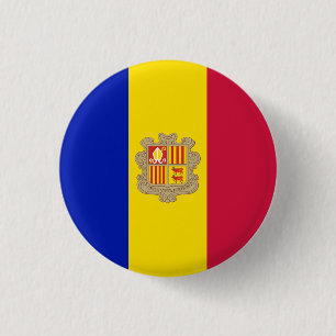 Bóton Redondo 2.54cm Bandeira Andorra