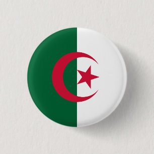 Bóton Redondo 2.54cm Bandeira argelino patriótica
