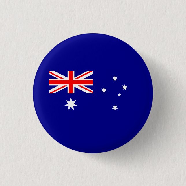 Bóton Redondo 2.54cm Bandeira Australiana Patriótica (Frente)