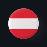 Bóton Redondo 2.54cm Bandeira Áustria (Áustria)<br><div class="desc">Produtos de Sinalizador Mundial Personalizáveis - Sinta-se livre para adicionar seu próprio texto.</div>