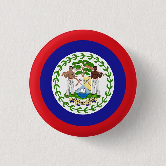 Bóton Redondo 2.54cm Bandeira Belizenha (Frente)