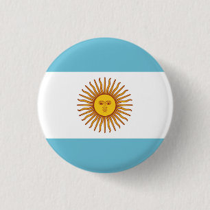 Bóton Redondo 2.54cm Bandeira da Argentina