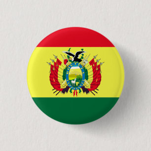 Bóton Redondo 2.54cm Bandeira da Bolívia