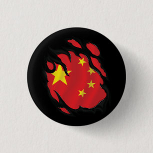 Bóton Redondo 2.54cm Bandeira da China