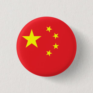 Bóton Redondo 2.54cm Bandeira da China
