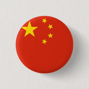 Bóton Redondo 2.54cm Bandeira da China (Chinesa)