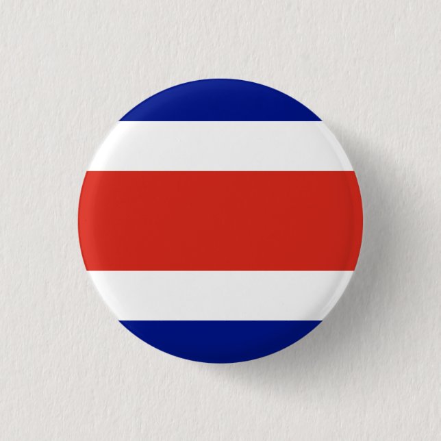 Bóton Redondo 2.54cm Bandeira da Costa Rica (Frente)