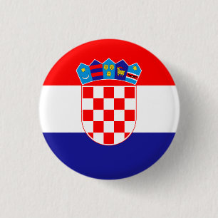 Bóton Redondo 2.54cm Bandeira da Croácia
