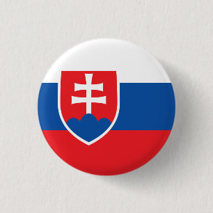 Bóton Redondo 2.54cm Bandeira da Eslováquia