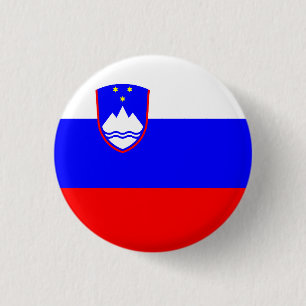 Bóton Redondo 2.54cm Bandeira da Eslovênia