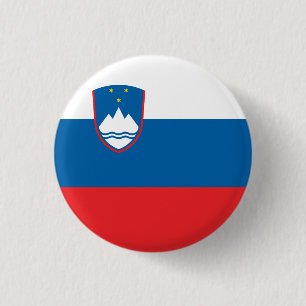 Bóton Redondo 2.54cm Bandeira da Eslovênia