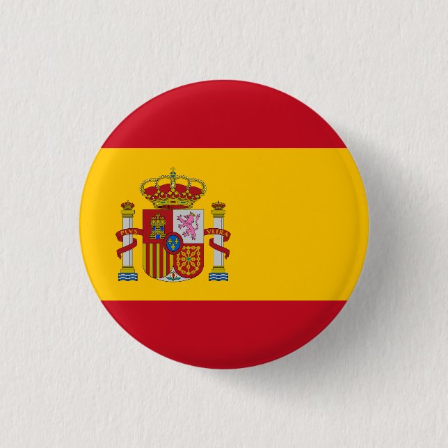 Bóton Redondo 2.54cm Bandeira da Espanha (Frente)