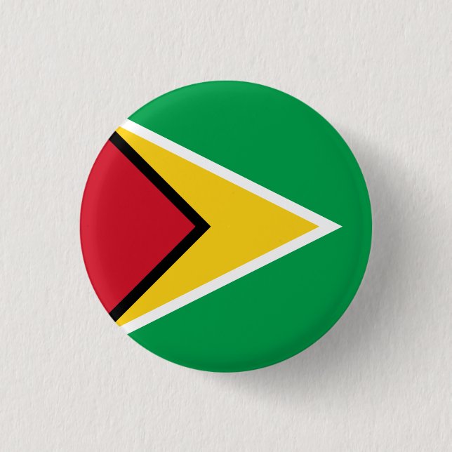 Bóton Redondo 2.54cm Bandeira da Guiana (Frente)