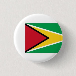Bóton Redondo 2.54cm Bandeira da Guiana, Bandeira da Guiana