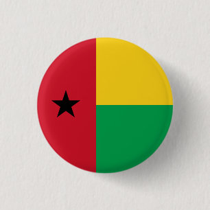 Bóton Redondo 2.54cm Bandeira da Guiné-Bissau, Bandeira da Guiné-Bissau