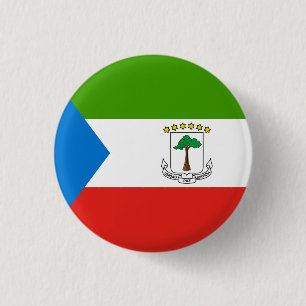 Bóton Redondo 2.54cm Bandeira da Guiné Equatorial