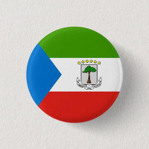 Bóton Redondo 2.54cm Bandeira da Guiné Equatorial