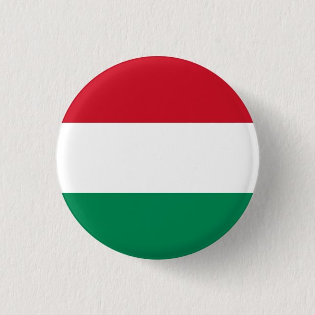 Bóton Redondo 2.54cm Bandeira da Hungria (Frente)