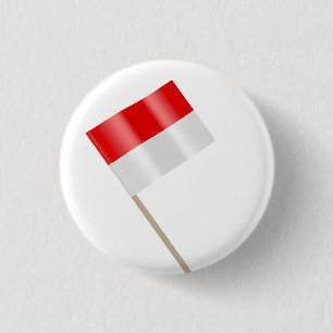 Bóton Redondo 2.54cm Bandeira da Indonésia