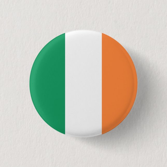 Bóton Redondo 2.54cm Bandeira da Irlanda (Frente)