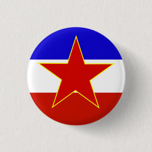 Bóton Redondo 2.54cm Bandeira da Iugoslávia