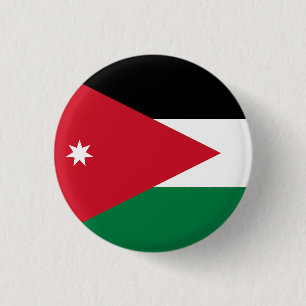 Bóton Redondo 2.54cm Bandeira da Jordânia