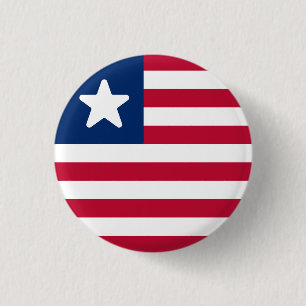 Bóton Redondo 2.54cm Bandeira da Libéria