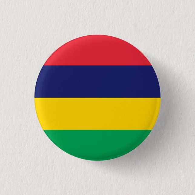 Bóton Redondo 2.54cm Bandeira da Maurícia (Frente)