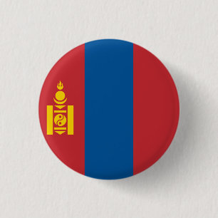 Bóton Redondo 2.54cm Bandeira da Mongólia
