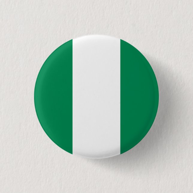 Bóton Redondo 2.54cm Bandeira da Nigéria (nigeriana) (Frente)