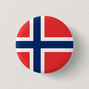 Bóton Redondo 2.54cm Bandeira da Noruega