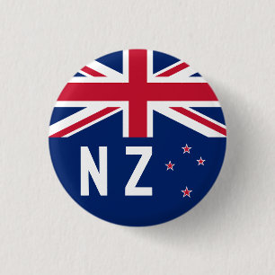 Bóton Redondo 2.54cm Bandeira da Nova Zelândia - Estilizada