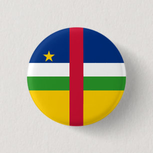 Bóton Redondo 2.54cm Bandeira da República Centro-Africana