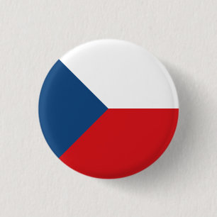 Bóton Redondo 2.54cm Bandeira da República Tcheca