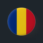 Bóton Redondo 2.54cm Bandeira da Romênia<br><div class="desc">Bandeira da Romênia</div>