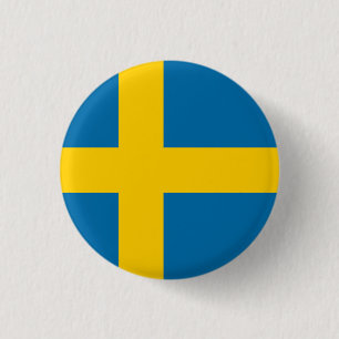 Bóton Redondo 2.54cm Bandeira da Suecia