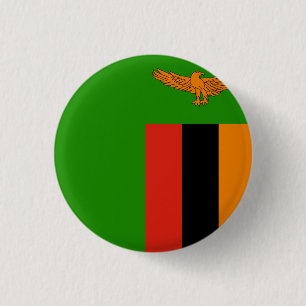 Bóton Redondo 2.54cm Bandeira da Zâmbia